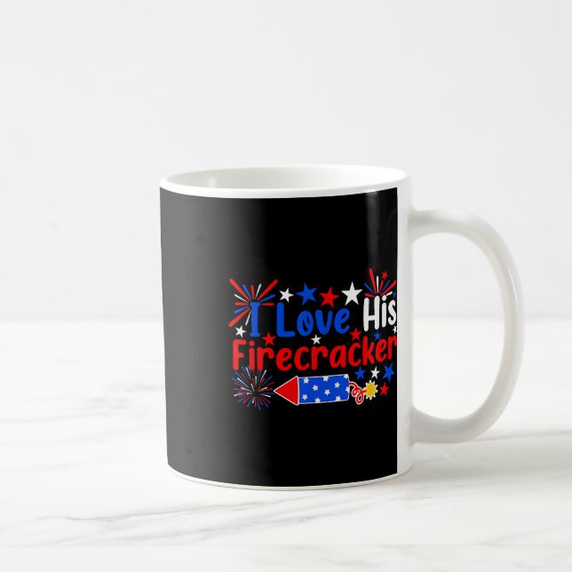 Caneca De Café Eu Amo Seu Fogueiro Engraçado 4 De Julho. (Direita)