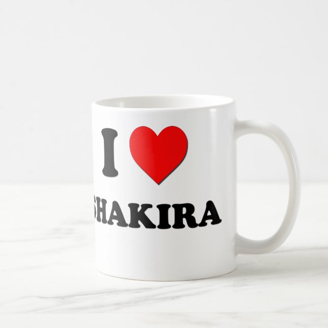 Caneca De Café Eu amo Shakira (Direita)