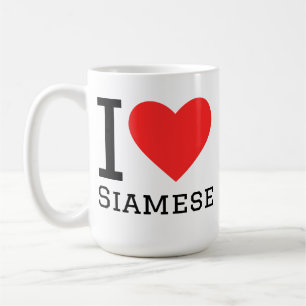 Caneca De Café Eu amo siameses