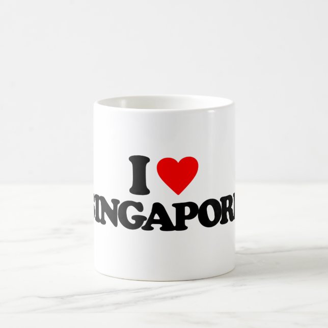 CANECA DE CAFÉ EU AMO SINGAPORE (Centro)