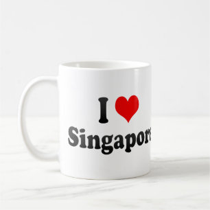 Caneca De Café Eu amo Singapore, Singapore