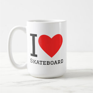 Caneca De Café Eu amo skateboard
