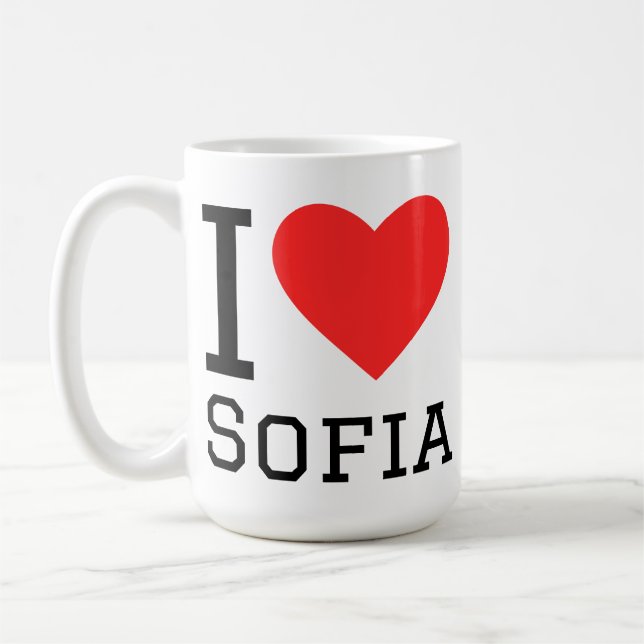 Caneca De Café Eu amo Sófia  (Esquerda)