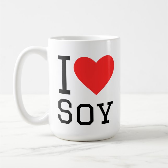 Caneca De Café Eu amo soja (Esquerda)
