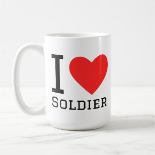 Caneca De Café Eu amo soldado