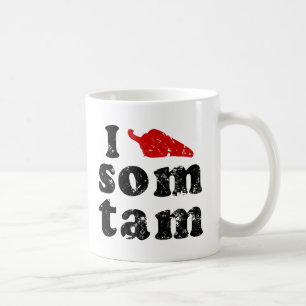 Caneca De Café Eu Amo Som Tam ☐ Comida Tailandesa Isaana