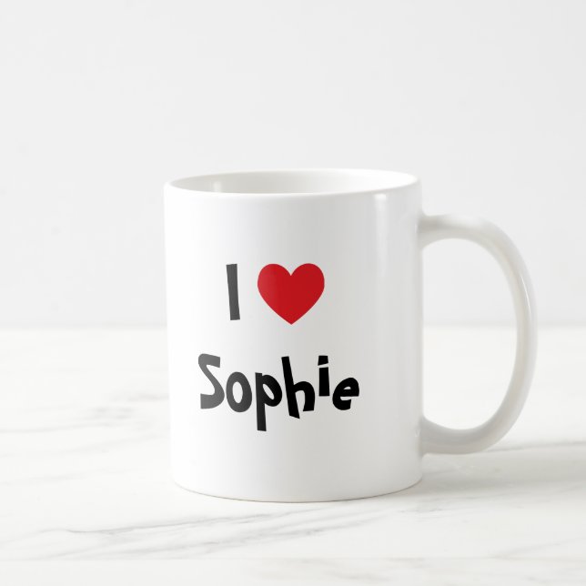 Caneca De Café Eu Amo Sophie (Direita)
