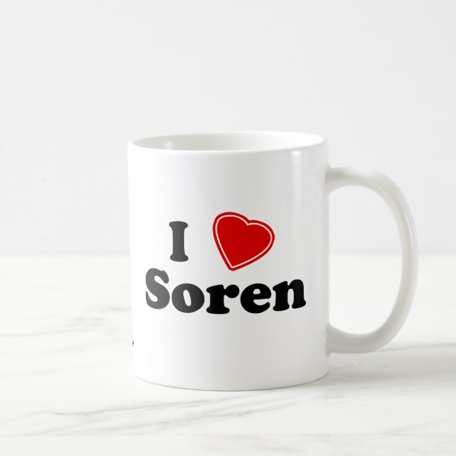 Caneca De Café Eu amo Soren (Direita)