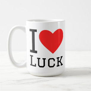 Caneca De Café Eu amo sorte