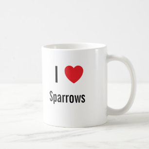 Caneca De Café Eu amo Sparrows