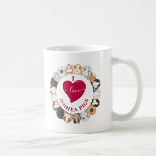 Caneca De Café Eu Amo Suínos de Guiné