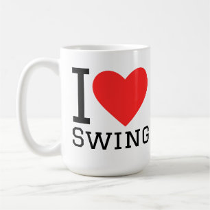 Caneca De Café Eu amo swing