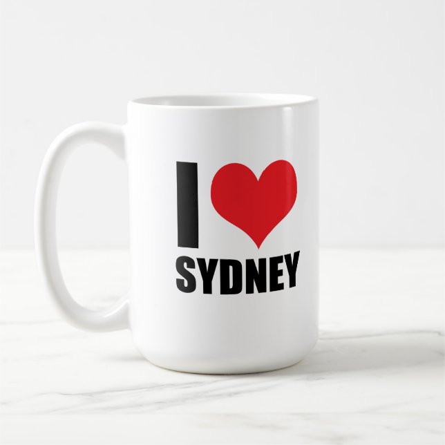 Caneca De Café Eu amo Sydney (Esquerda)