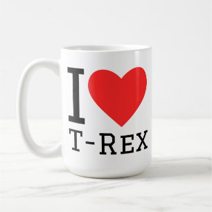 Caneca De Café Eu amo T rex