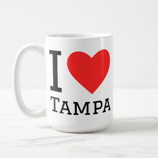Caneca De Café Eu amo Tampa  (Esquerda)