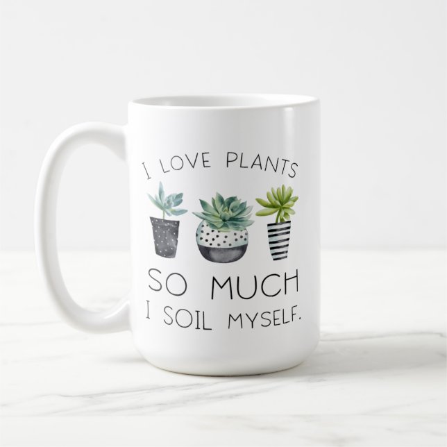 Caneca De Café Eu amo tanto as plantas (Esquerda)