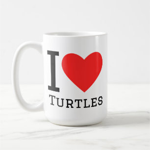 Caneca De Café Eu amo tartarugas