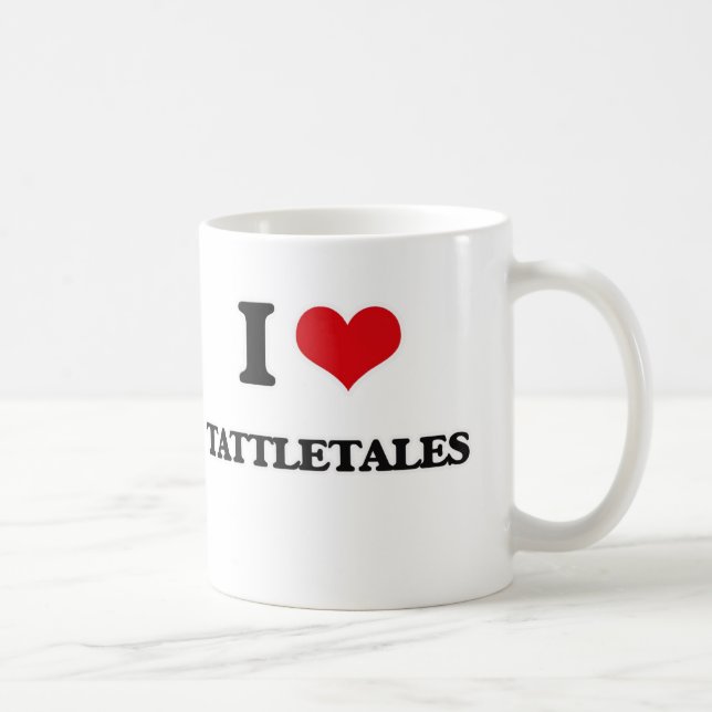 Caneca De Café Eu amo Tattletales (Direita)