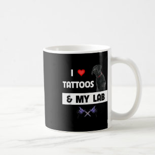 Caneca De Café Eu Amo Tatuagens E Meu Cachorro Do Labrador Retrie