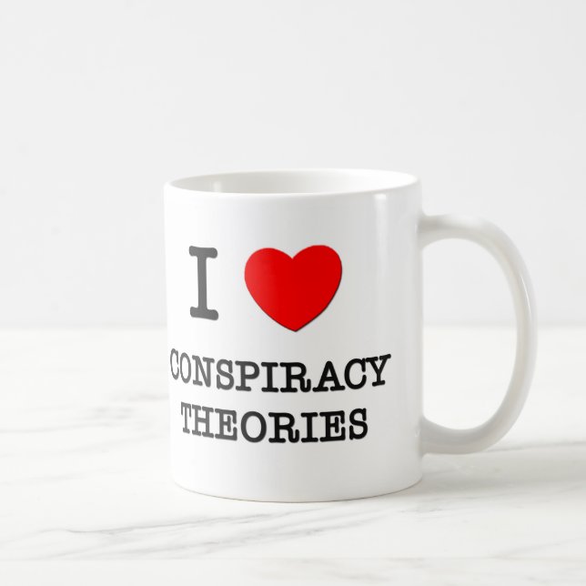 Caneca De Café Eu amo teorias de conspiração (Direita)