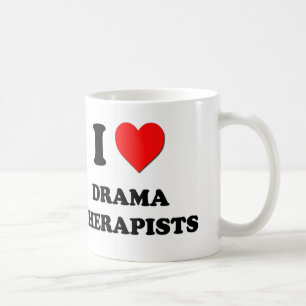 Caneca De Café Eu amo terapeutas do drama