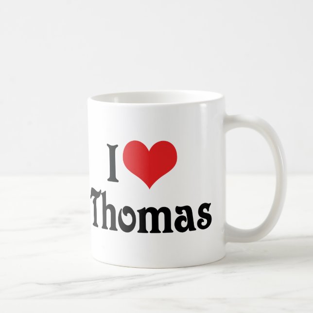 Caneca De Café Eu Amo Thomas (Direita)