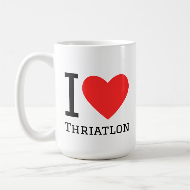 Caneca De Café Eu amo thriatlon (Esquerda)