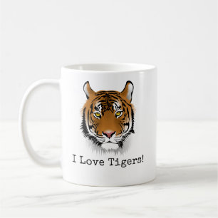 Caneca De Café Eu amo tigres!