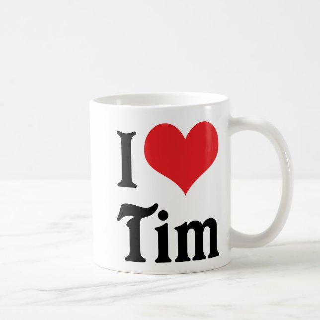 Caneca De Café Eu Amo Tim (Direita)