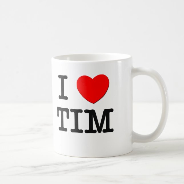 Caneca De Café Eu amo Tim (Direita)