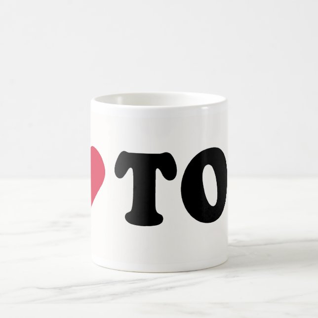 CANECA DE CAFÉ EU AMO TOM (Centro)