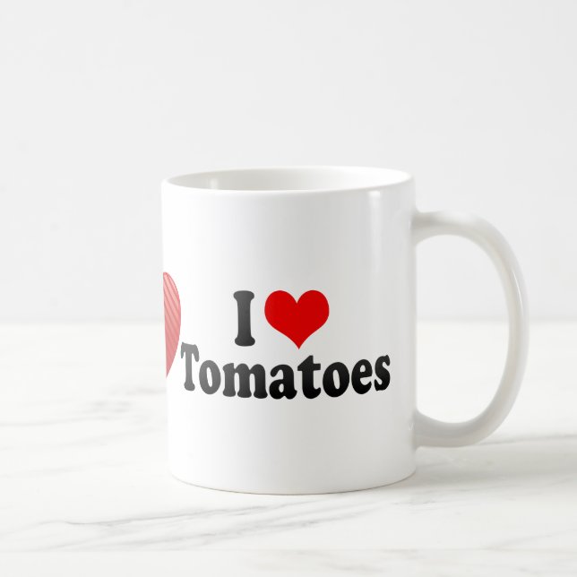 Caneca De Café Eu amo tomates (Direita)