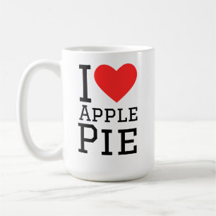 Caneca De Café Eu amo torta de maçã 