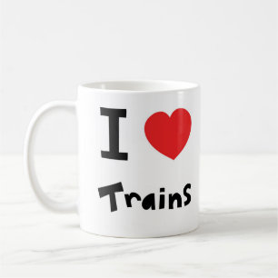 Caneca De Café Eu amo trens