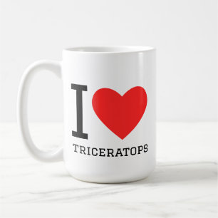 Caneca De Café Eu amo triceratops