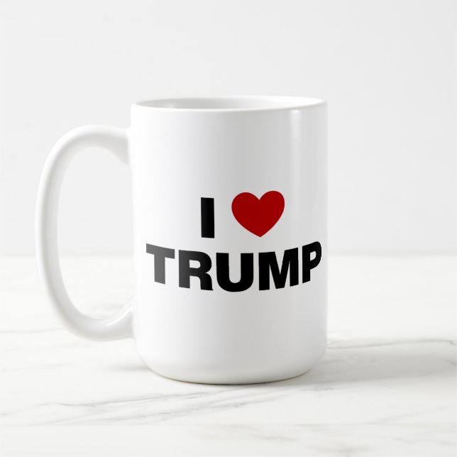 Caneca De Café Eu Amo Trump (Esquerda)