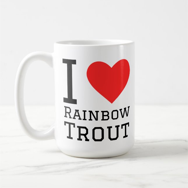 Caneca De Café Eu amo truta arco-íris (Esquerda)