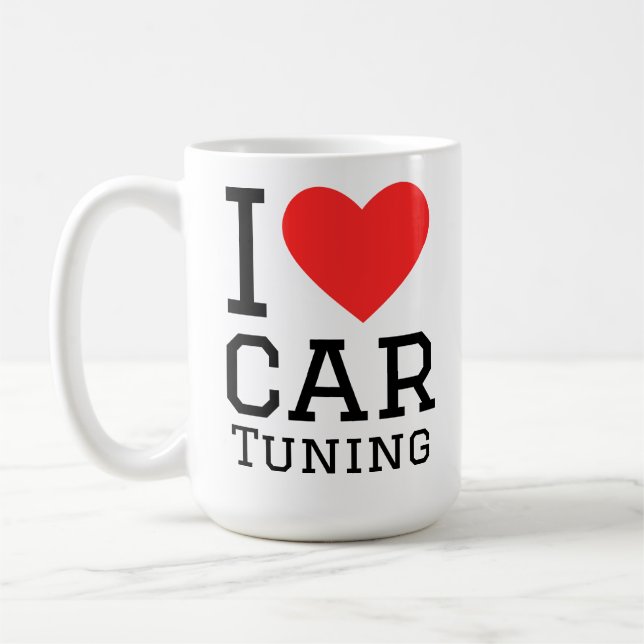 Caneca De Café Eu amo tuning de carros (Esquerda)