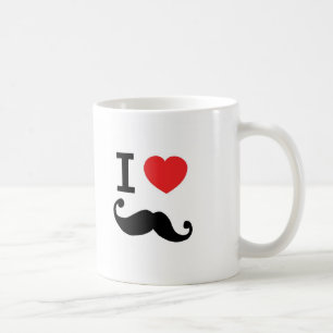 Caneca De Café Eu amo twirly o bigode