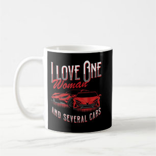 Caneca De Café Eu Amo Uma Mulher e Vários Carros Amante de Caminh