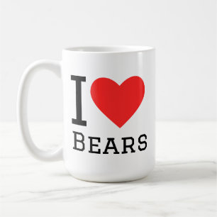 Caneca De Café Eu amo ursos