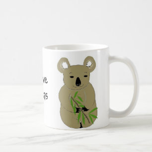 Caneca De Café Eu Amo Ursos Koalás