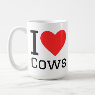 Caneca De Café Eu amo vacas