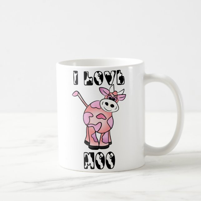 Caneca De Café Eu amo vacas! (Direita)