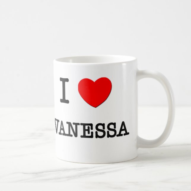 Caneca De Café Eu amo Vanessa (Direita)