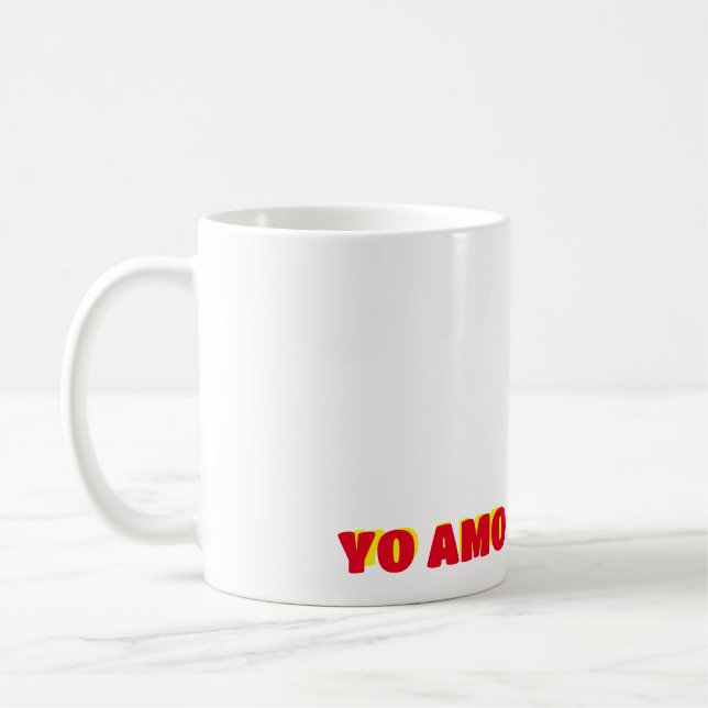 Caneca de café Eu amo Venezuela, personalizável (Esquerda)