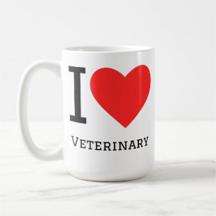 Caneca De Café Eu amo veterinária