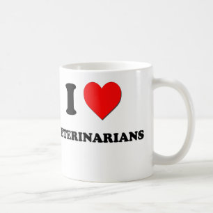 Caneca De Café Eu amo veterinários
