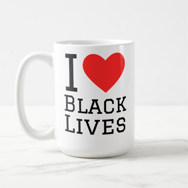 Caneca De Café Eu amo vidas negras (Esquerda)