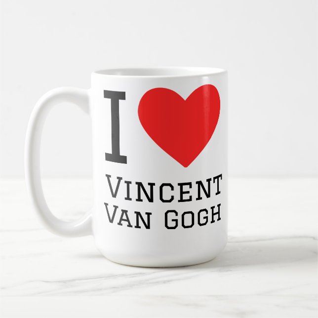 Caneca De Café eu amo Vincent Van Gogh  (Esquerda)